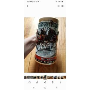 *VINTAGE* 1988 Budweiser Beer Stein Collector’s series Holiday Mug
